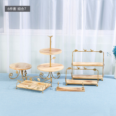 Postre de madera decoración de la Mesa traje de madera maciza de múltiples capas soporte de la torta soporte decoración de la boda apoyos bosque decoración mesa