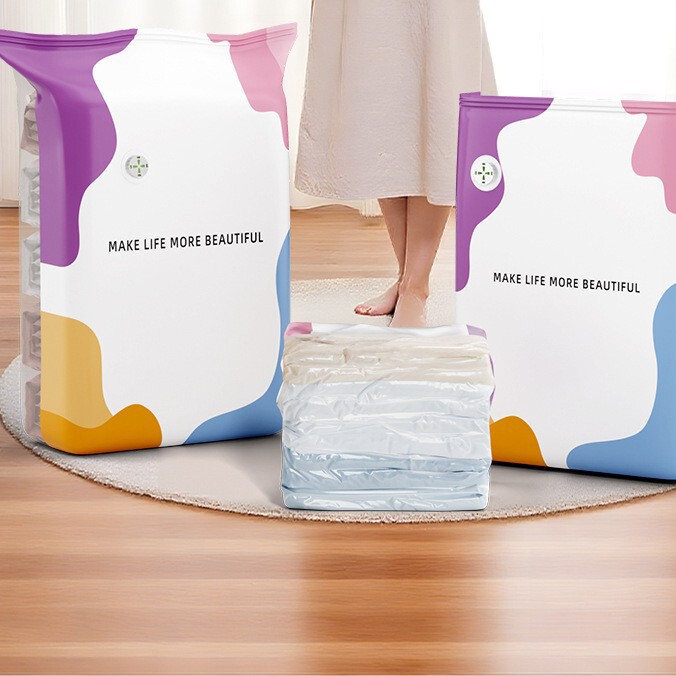 Three-dimensional vacuum storage bag without air extraction, large-capacity quilt and down jacket packing bag, household clothing moisture-proof compression bag Three-dimensional vacuum storage bag without air extraction, large-capacity quilt and down jacket packing bag, household clothing moisture-proof compression bag