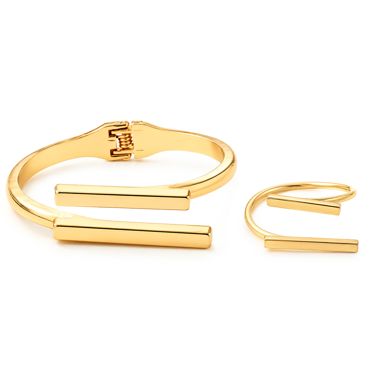 Pulsera Popular Transfronteriza Europea y Americana, Estilo Minimalista INS, Patrón de Onda Irregular, Joyería de Metal Brillante, Accesorios para Mujer