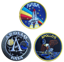 国 家航 空 天局 标 志优 布贴机衣服补丁贴徽章布贴魔术贴 烫胶