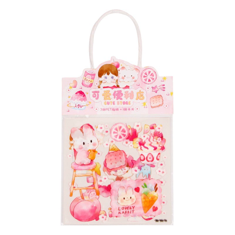 Милая наклейка для ручного счета ПЭТ прозрачная портативная декоративная наклейка для девочек наклейка с сердцем Детские креативные маленькие подарки