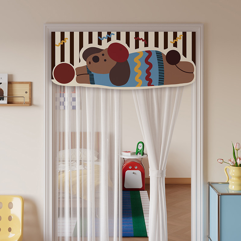 Cartoon-Shaped Door Curtain, Partition Curtain, No-Drill Telescopic Rod, Mosquito-Proof Gauze Curtain, Bedroom Blocking Curtain, Bathroom Hanging Curtain Cartoon-Shaped Door Curtain, Partition Curtain, No-Drill Telescopic Rod, Mosquito-Proof Gauze Curtain, Bedroom Blocking Curtain, Bathroom Hanging Curtain