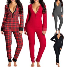 N 41496 Fleece Lined One Piece Yoga Jumpsuit �����٤������