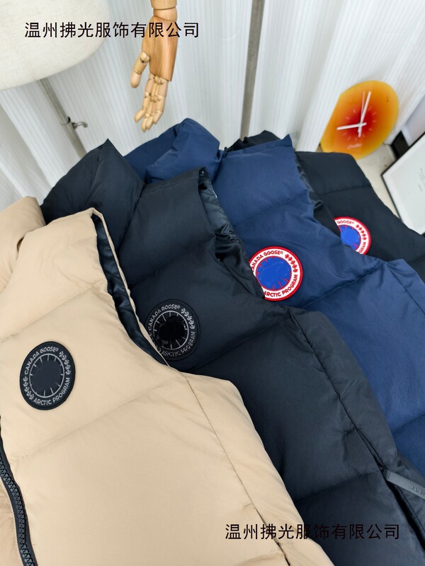 Putian High-End Version Canada Goose Duck down 2804 Model White Duck down Vest 2025 Autumn and Winter New Product Solid Color