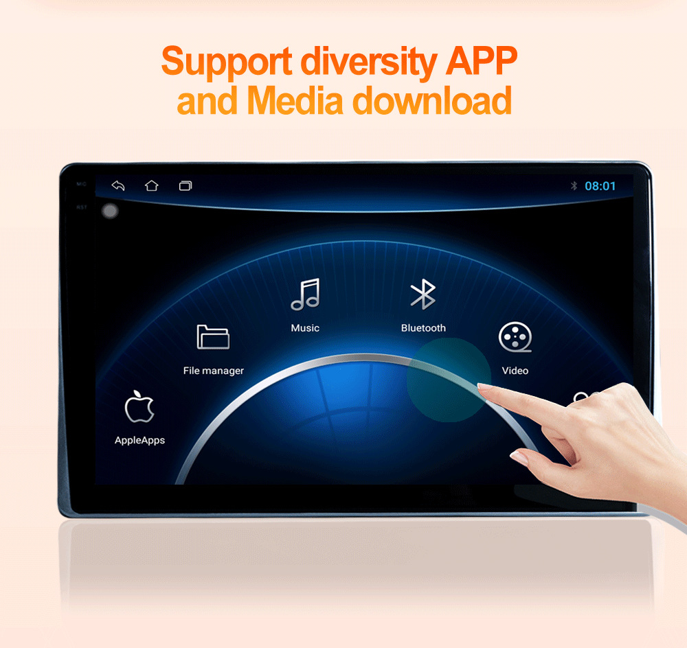 Android universal plug-in headrest display 10.1-inch HD IPSMP5 car rear entertainment system player