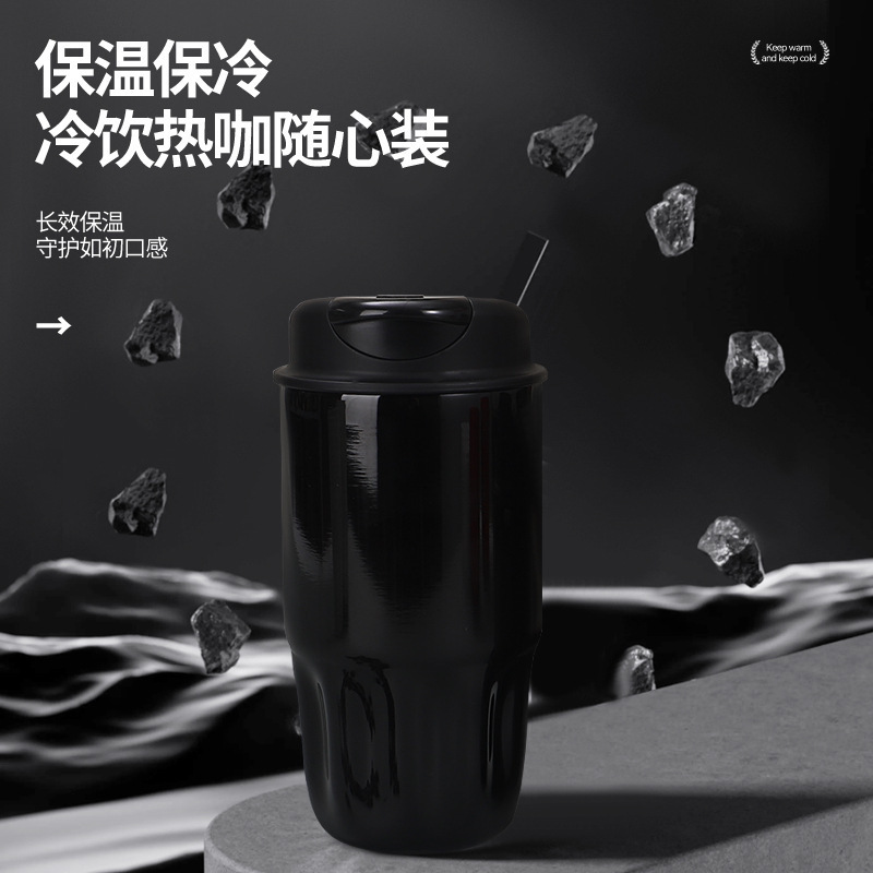 新款高颜值花瓣咖啡杯316不锈钢双层真空小巧保温杯户外便携水杯|undefined