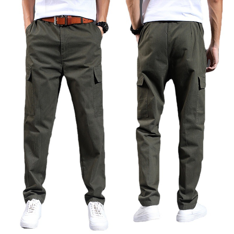 Pantalones de trabajo de algodón puro para hombres anti-escaldado y resistente a las manchas de primavera y otoño pantalones de protección laboral sueltos pantalones de trabajo de múltiples bolsillos monos de soldadura de reparación automática