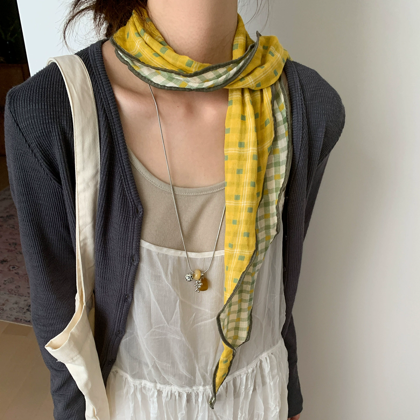 Retro ethnic long thin scarf, high-quality style, thin weaving, ethnic style
