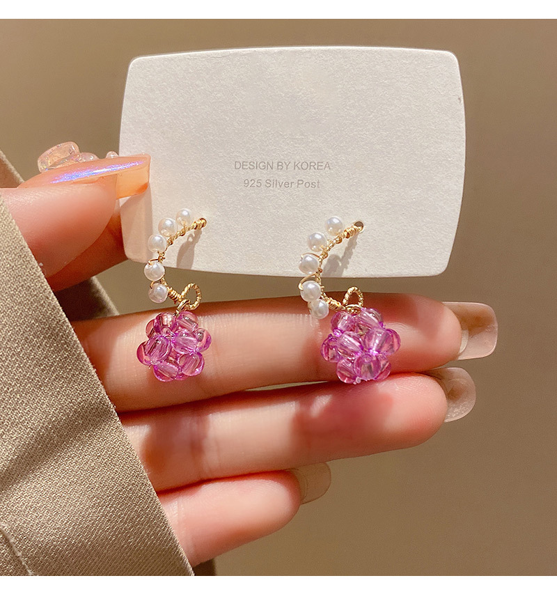 Simple Style Flower Alloy Patchwork Women's Drop Earrings display picture 1