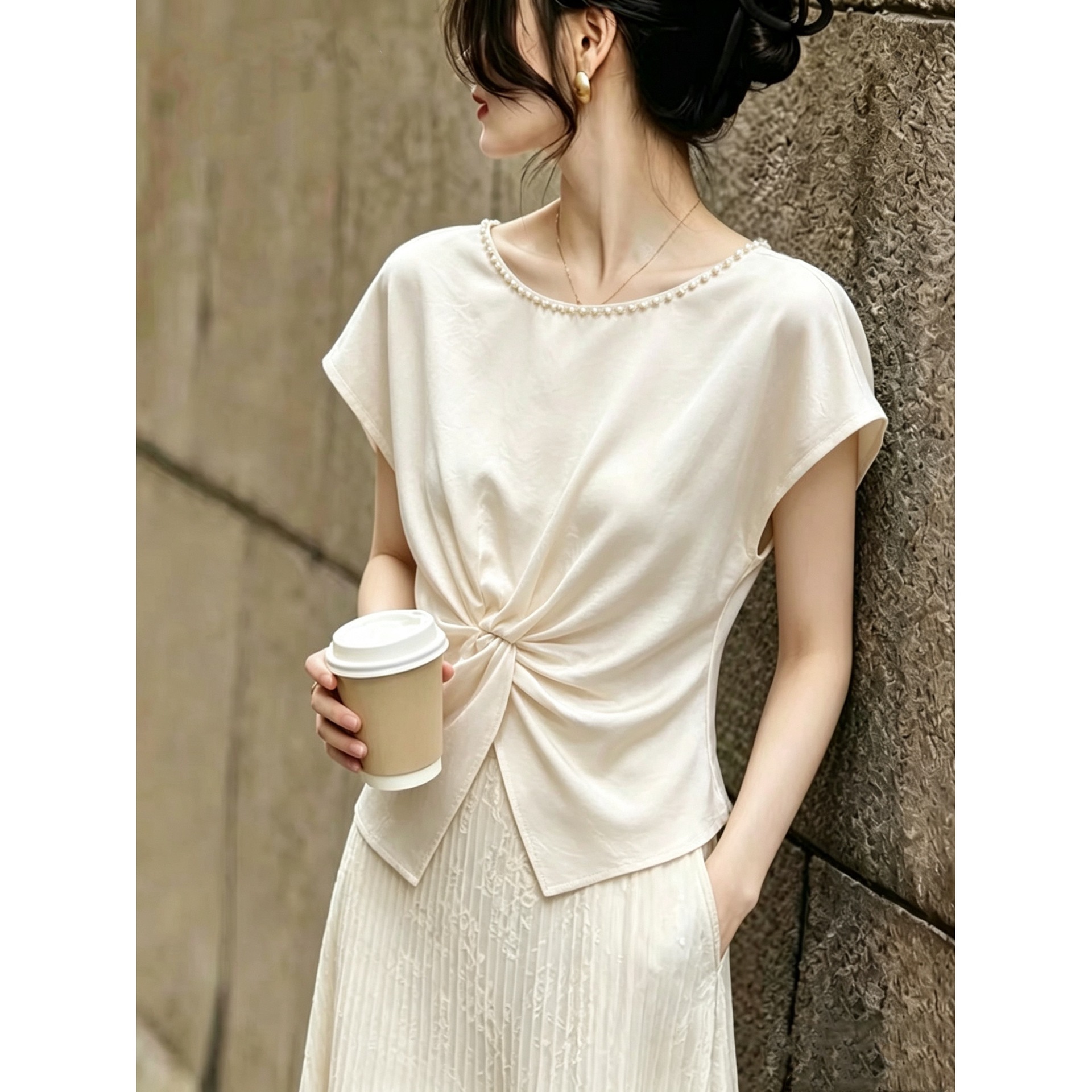 Apricot summer fitted brace