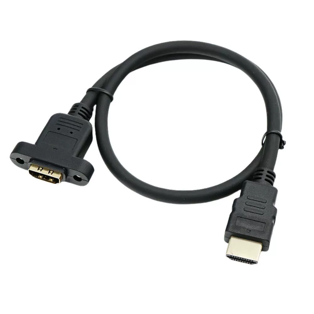 HDMI удлинитель (MKD) HDMI 2.0/1.4, 4K@60Гц, женский разъем с ушками, крепление винтовое