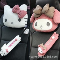 Cute cartoon retro girly heart car headrest neck pillow seat lumbar support pillow cushion car car pillow