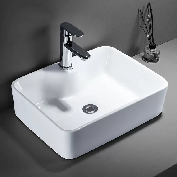 Ceramic Counter Basin Household Table Basin Art Basin Bathroom Wash Basin Washbasin Glazed Flat Bathroom Ceramic Basin