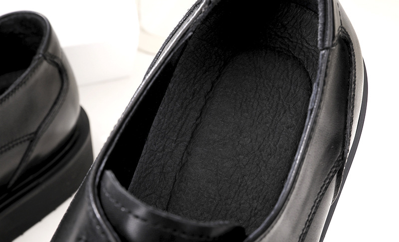 Plus-size business dress shoes men's British style tie top layer of cow leather wedding shoes_voghion.com
