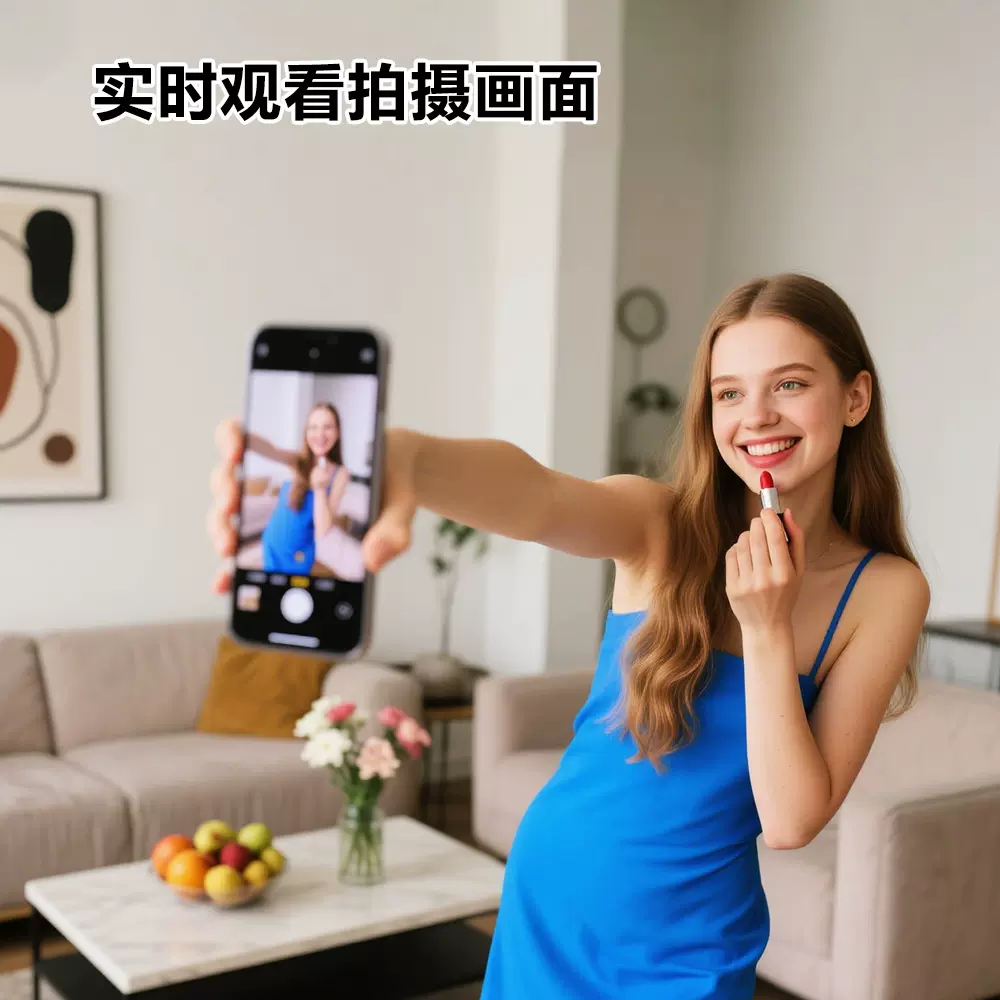 跨境新款手机同屏器网红专用磁吸自拍屏无线蓝牙手机后置自拍屏