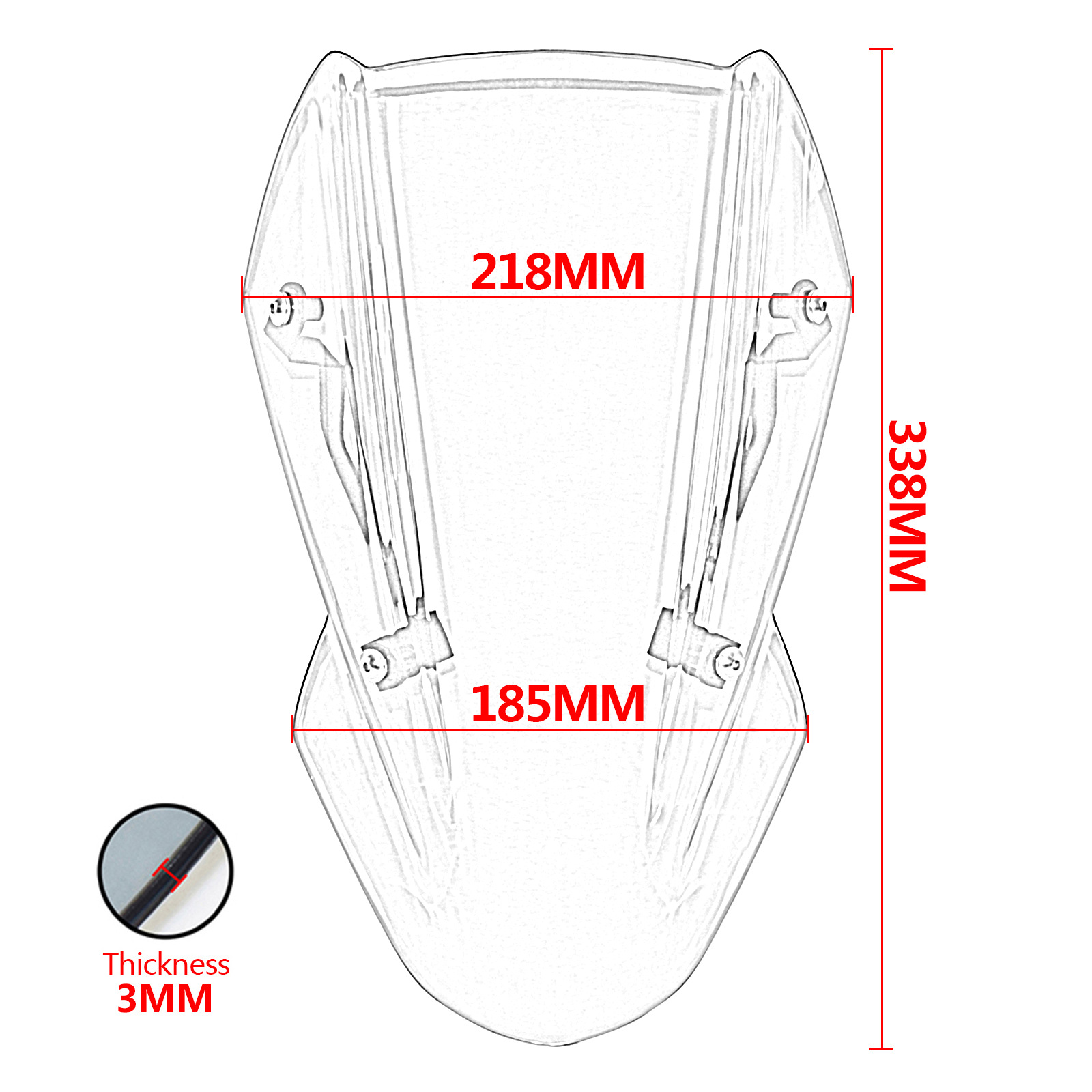 Ветровик Kawasaki Z650 дымчато-черный