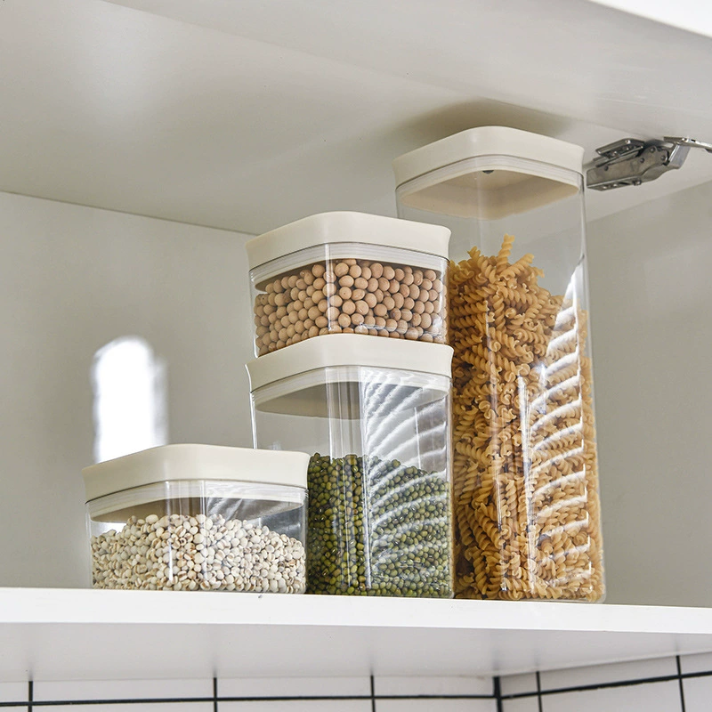 Кухонный ящик для хранения зерна, сделай сам, ящик для хранения сухофруктов, влагостойкий штабелируемый прозрачный пластиковый герметичный контейнер для лапши