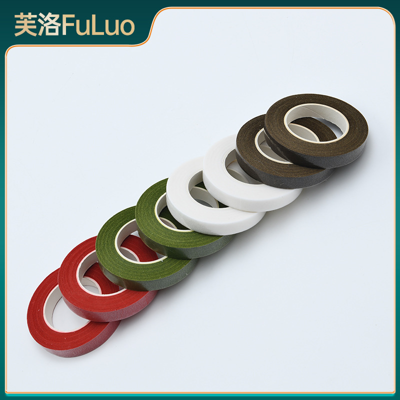 FUENTE Fábrica de cinta floral al por mayor cinta de papel crepé flor artificial cinta verde cinta floral DIY producción