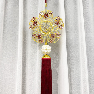 Bohemian Ethnic Style Curtain Tassels with Rhinestones for Living Room Decoration, Wedding and Festive Hanging Ornaments with Hook Design