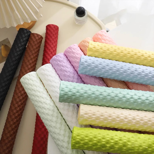 New high-grade waterproof puff three-dimensional embossed paper Fenghua art paper flower bouquet wrapping paper kapok paper floral art