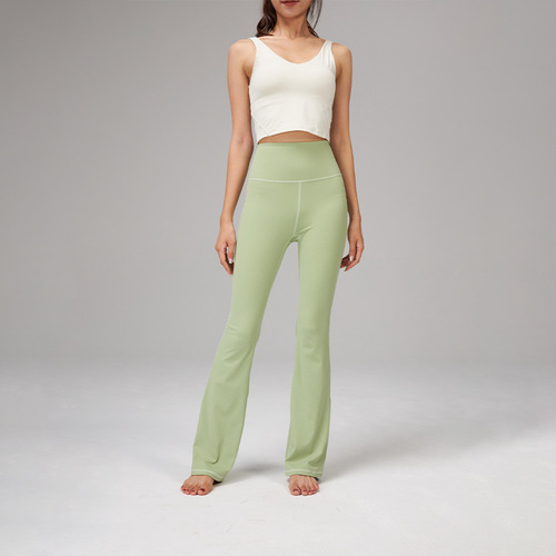 Groove High-Waist Booty-Lifting Yoga Women's Outerwear Slimming Dance Training Bare-Skin Fitness Bell Bottom Pants