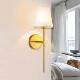 Amazon Hot Selling Charging Cloth Cover Lamp Wiring Free Magnetic Suction Bedside Lamp Remote Control led Wall Lamp Source Factory