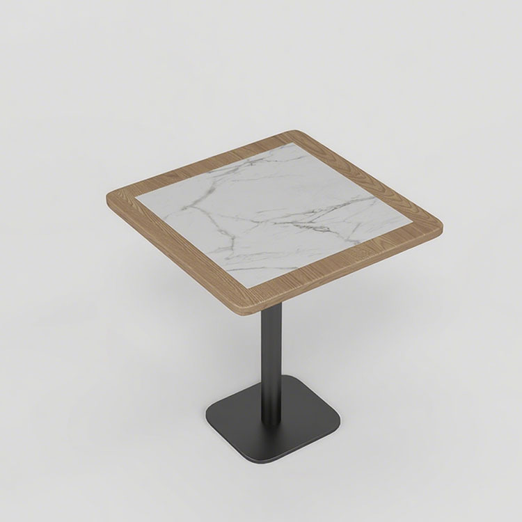 Sofá de asiento de tarjeta semicircular para restaurante occidental, restaurante de hotpot personalizado, restaurante de barbacoa, restaurante de restauración, mesa y silla de madera maciza de vidana tejida