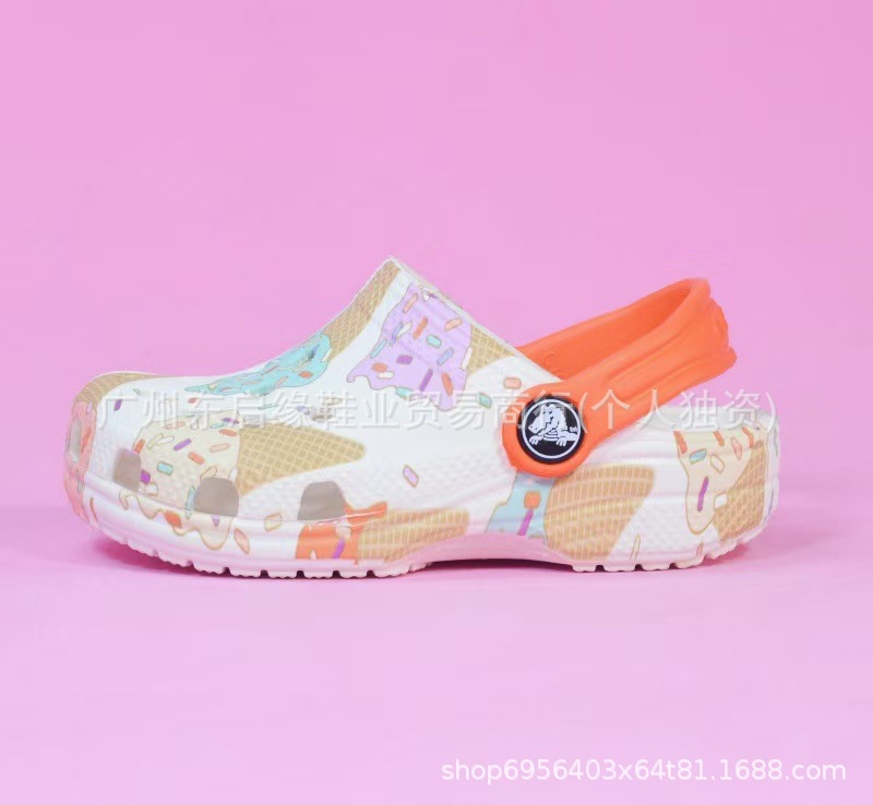 Cross2024 nuevos productos zapatos con agujeros para niños zapatos tridimensionales flores niños niñas zapatos frescos hogar ocio