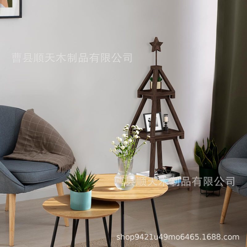 木製収納オーガナイザーラックリビングルーム床置き装飾品装飾収納ブラケットデスクトップケーキフルーツラック|undefined