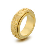 Модный ретро скандинавский аксессуар из нержавеющей стали, мужское кольцо, в стиле панк