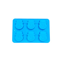 6连圣诞节雪人蛋糕模具硅胶制品烘焙工具微波炉烤盘厂家批发