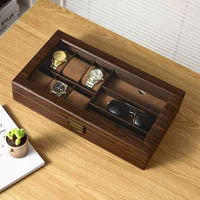 Коробка для часов из кожи под дерево, коробка для демонстрации часов, коробка для часов, шкатулка для ювелирных изделий с несколькими часами, коробка для хранения часов с браслетом Skylight
