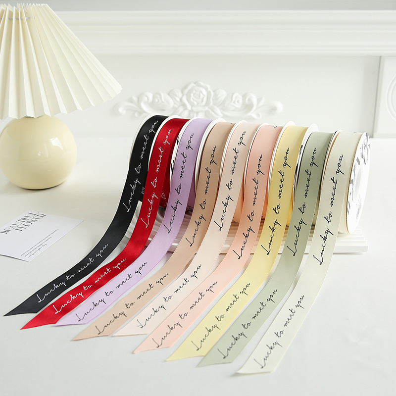 Cinta para pasteles Xiyu, famosa en internet, cinta inglesa, cinta coreana de poliéster de doble cara, cinta para ramos, material para envolver regalos y flores. image 3