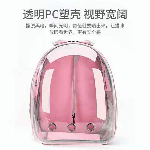 Transparent Outdoor Portable Pet Backpack for Cats and Dogs, Dual-Shoulder Large Capacity External Cat Schoolbag, Summer Cat Supplies