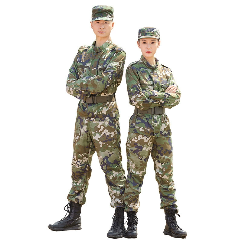 Summer thin camouflage set for training for work for students, with short sleeve, full set