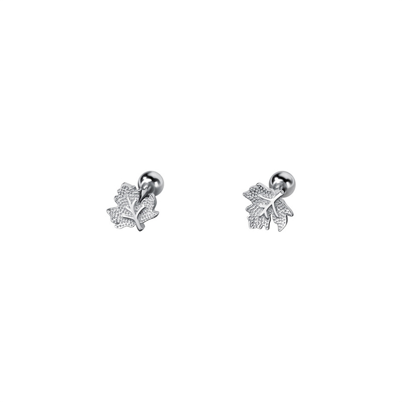 S Sterling Silber China-Chic Stil Ahorn weibliche Blatt Design Faden Seide Temperament Mode Premium Ohrringe_voghion.com