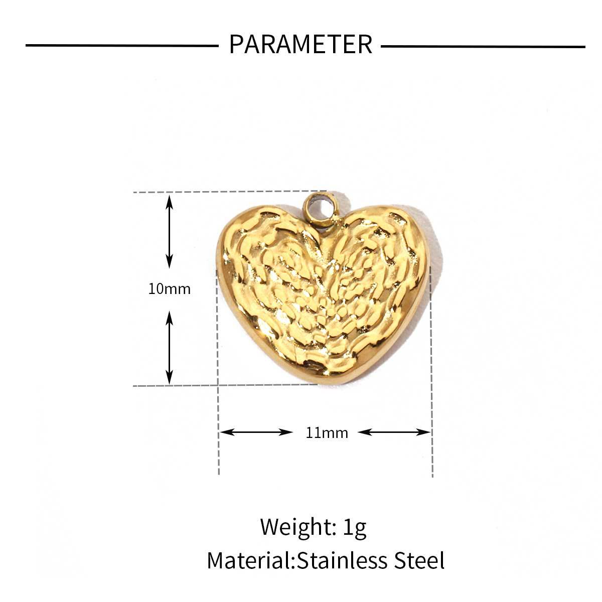 12g Weight Pendant Jewelry Making Type 18*10mm, 20*14mm, 22 * 27mm Jewelry Making Size DIY Jewelry Accessories Classification 3 PCS/Package Quantity Titanium Steel Material Geometric, Heart Shape Pattern Plating Design Elegant, Simple Style, Streetwear Style 3 PCS/Package 18*10mm 20*14mm 22 * 27mm Titanium Steel Geometric Heart Shape Pendant 12