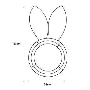 Easter Bunny Wreath Iron Hoop DIY Decoration Accessories Cross Heart Wrought Iron Metal Flower Arrangement Stand Christmas