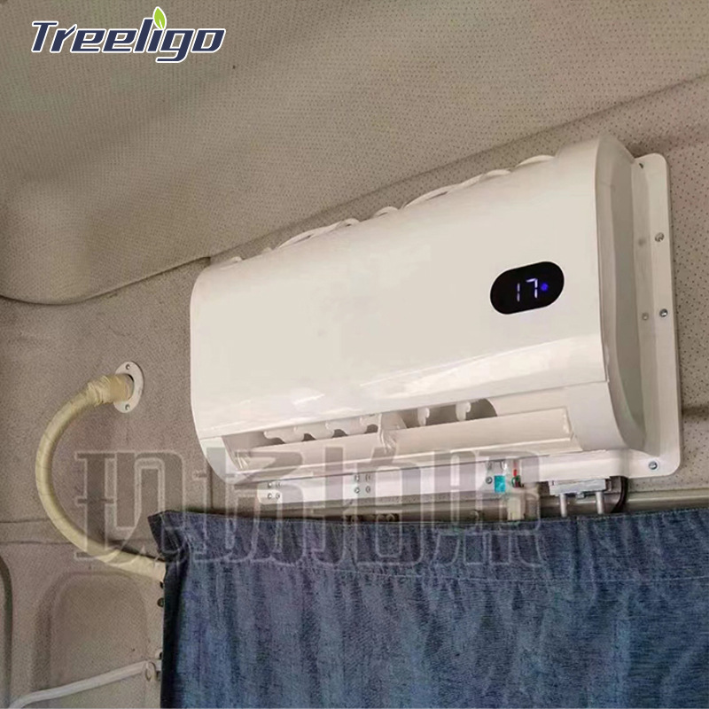Nuevo fabricante Compresor inverter de doble rotor, doble junta tórica, ventilador sin escobillas, aire acondicionado dividido de estacionamiento 24V