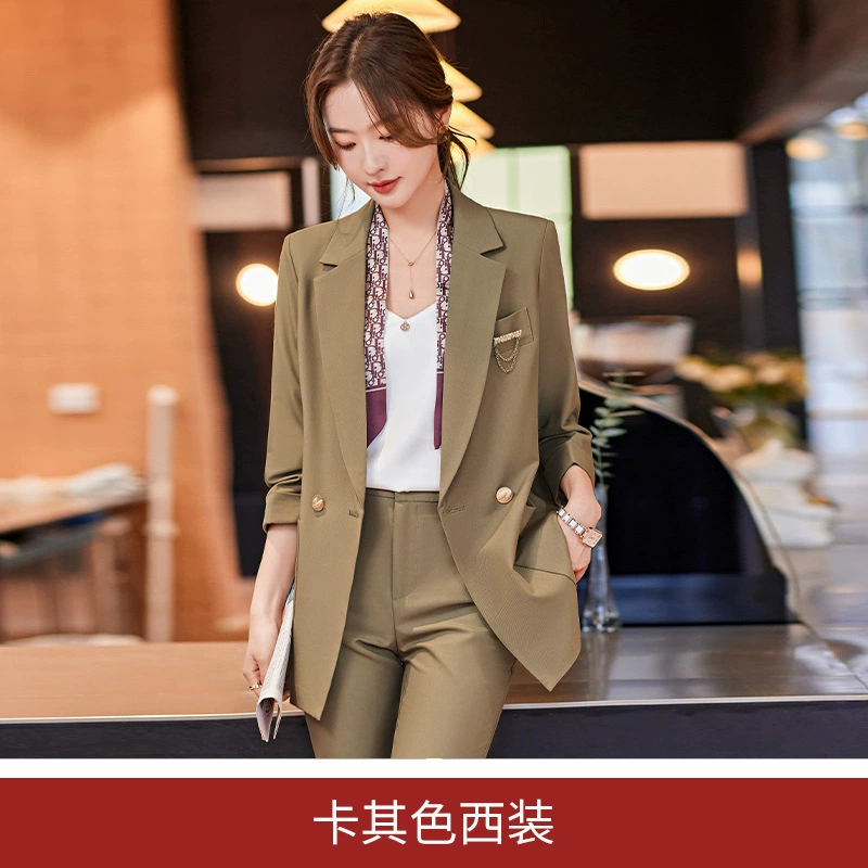 Комплект весны, длинный классический пиджак костюма, 2023 год, slim fit, середина длины