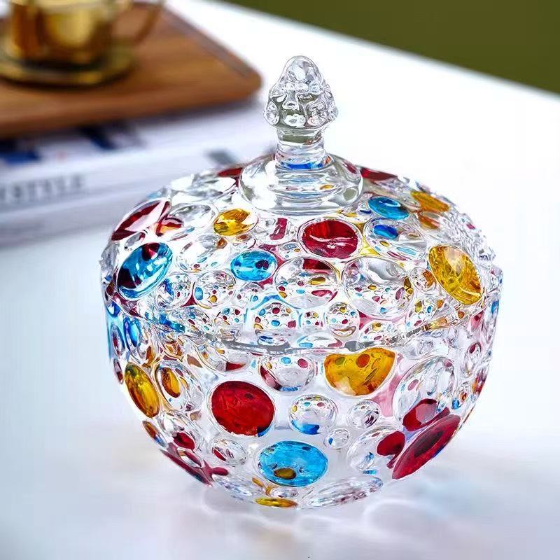 Taza de vidrio con tapa de sello, taza de vela aromática, taza de dulces de boda, caja de almacenamiento DIY, latas de joyería personalizadas