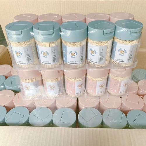 Toothpicks household portable toothpick jar toothpicks 400 barrels bamboo toothpicks catering hotel toothpick box 2 yuan department store