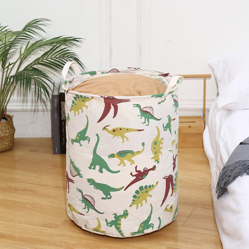 New Large Dirty Clothes Basket Waterproof Storage Basket Color Printed Fabric Storage Bag Home Toy Clothing Organizer 1459