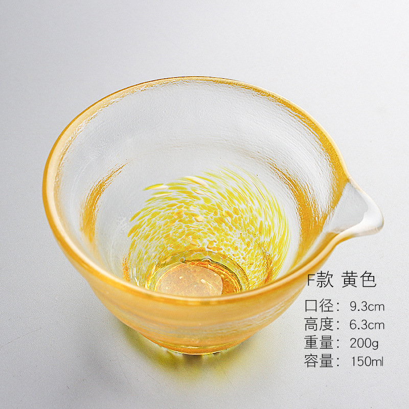 Venta directa de fábrica nuevo color gota de agua vidrio sola taza de té creativo japonés té Kung Fu juego de té maestro sola taza