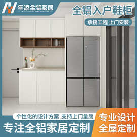 全屋定做全铝板材入户鞋柜大容量门口嵌入式鞋柜自由组合小单可做