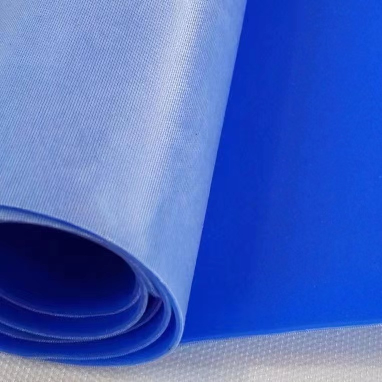 蓝色0.8mm弹力硅胶布黑色0.8mm缓冲耐磨耐磨缓冲减震