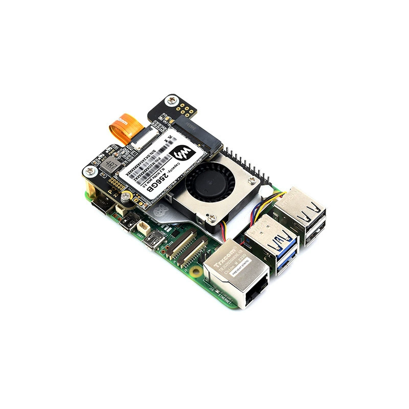 Raspberry Pi 5 solid -state hard disk expansion board PCIE to m.2 mini rotor board NVME high -speed reading and writing