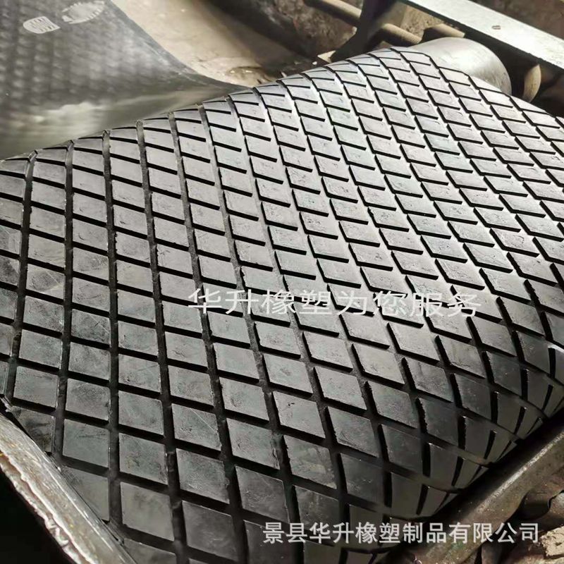 耐磨菱形橡胶板   防滑菱形橡胶垫 包滚筒菱形橡胶板