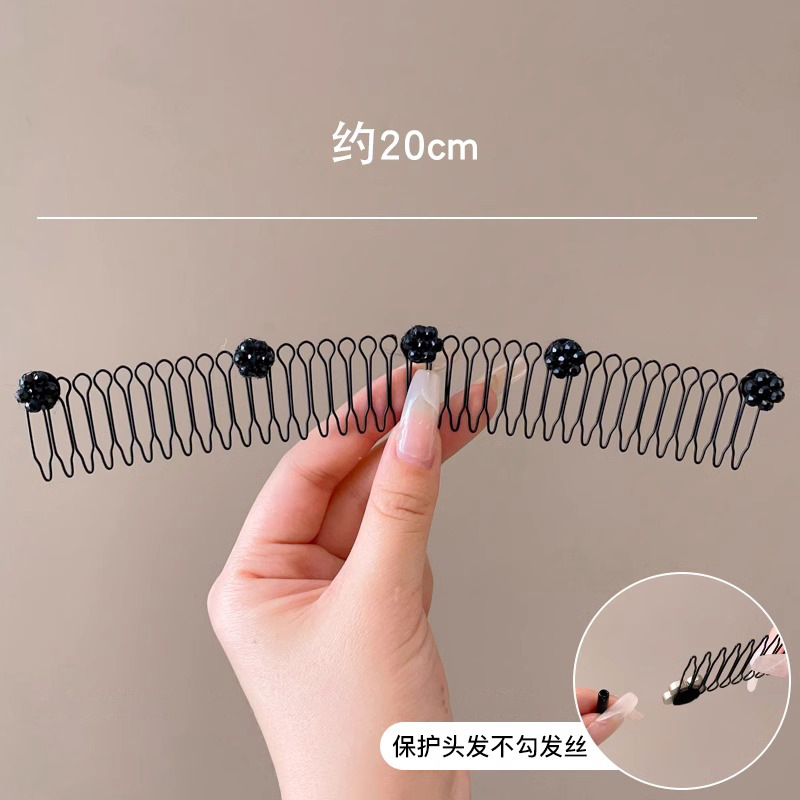 13 # peine de flores de cristal negro