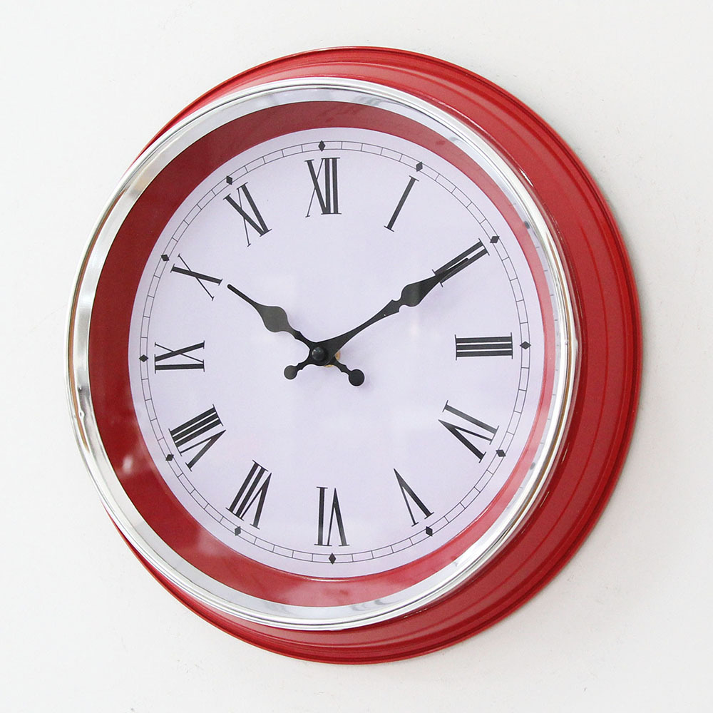 Reloj de pared vintage de 12”, estilo nórdico, plástico y cristal, redondo, para sala, dormitorio u oficina